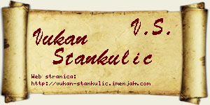 Vukan Stankulić vizit kartica